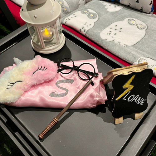 Harry Potter themed sleepover fort party setup